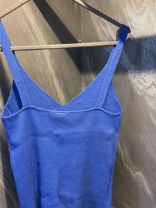 blue v neck tank top