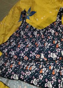 Floral Print Tiered Top