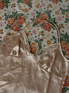 Satin Lace Trim Camisole