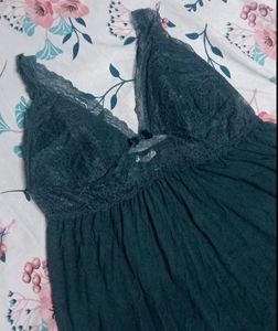 Cozy Lace Trim Nightgown