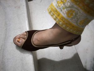 Brown Slingback Flats