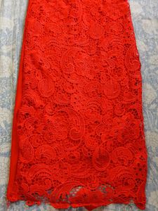 Elegant Red Lace Dress