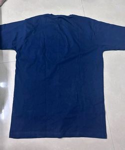 Solid Oversized T-shirt (Navy Blue)