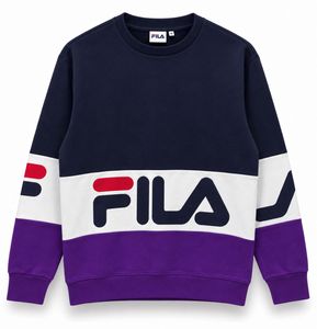 FILA Vintage Color Block Brand Logo Sweatshirt