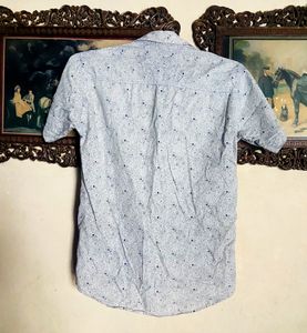Printed White Colour Half Sleeves Men’s Shirt…. Size: M
