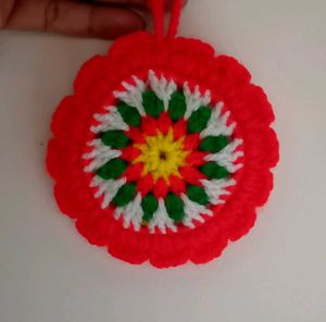 crochet flower wall decor