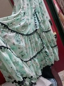 🎀DREAMY MINT FLORAL LONG FROCK 🌸✨