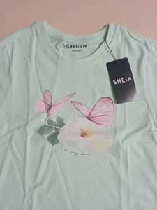 Mint Green Butterfly Graphic Tee