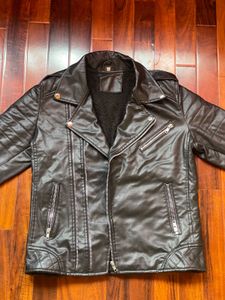 Men's Faux Leather Biker Jacket