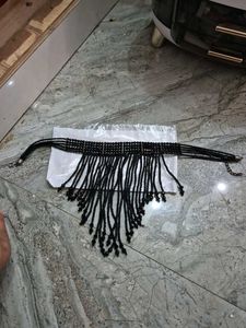 Chic Black Beaded Necklace