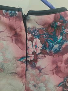 Beautiful Floral Print Maxi Skirt with Top