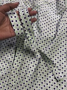 Light Blue Polka Dot Kurti