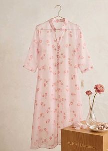 Sheer Floral Print Kurta