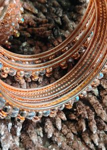 Rose Gold Crystal Bangles