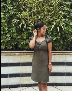 Olive Green Mini Dress