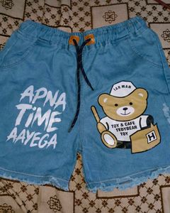 Cute Teddy Bear Denim Shorts