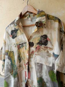Artistic Print Oversized Shirt (Women)