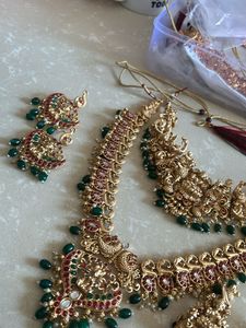 Temple Jewellery Long Haaram Set