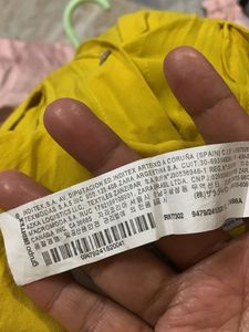 Zara Stylish Mustard Yellow Button-Up Shirt