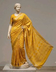 Vibrant Yellow Silk Saree