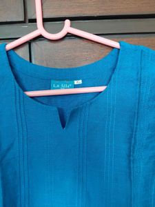Teal Blue Textured Top