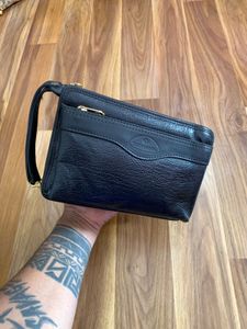 Samsonite Black Leather Clutch Bag