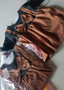 Cute Black &amp; Brown Bow Dress. every size available