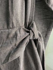 Chic Grey Peplum Dress
