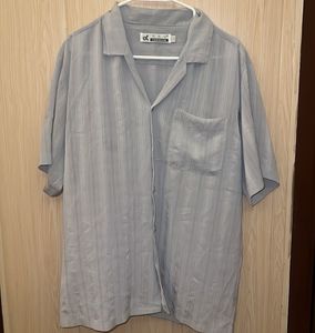 Korean Grey Striped Shirt