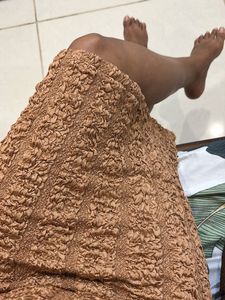 Textured Peach Skirt