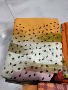 Assorted Sarees 6 pish new unused georgette saree