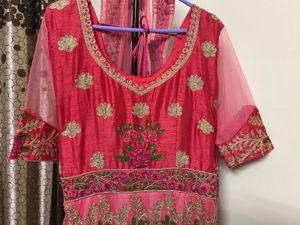 Gorgeous Pink Floral Embroidered Lehenga