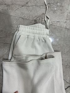 White Corduroy Jogger Pants