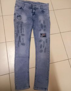Dark Blue Faded Slim Fit Jeans