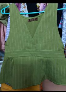 Striped Green Tank Top