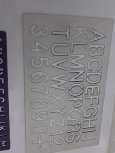 Plastic Stencil Of Alpabet And Numbers( Large,medium, Small)Large 800 Coins, Medium 600 Coins, Small 400 Coins