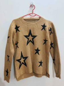 Cozy Star Print Knit Sweater