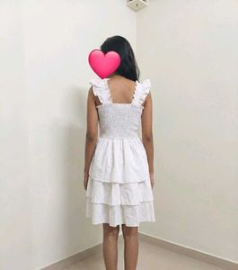 White Tiered Ruffle Dress