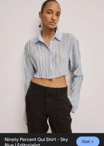 Shiney Matelic Classy Shirt Top🪞🦪💿💍💎