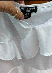 Elegant White Ruffle Dress