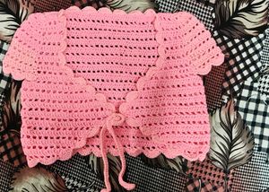 Crochet Pink Bolero Shrug