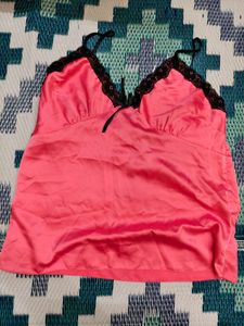 Satin Lace Trim Sleep Camisole