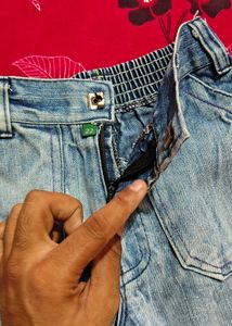 Blue Denim Cargo Shorts