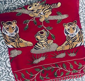 Fancy suit fabric 3 piece set color charry