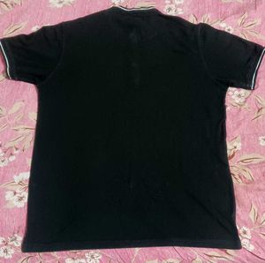 Men's Black Henley Neck T-Shirt