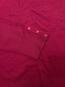 Vibrant Pink Crew Neck Sweater