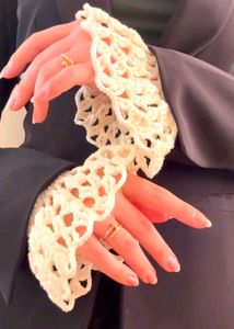 Crochet Wrist Cuffs 🪞🐚🦢🤍