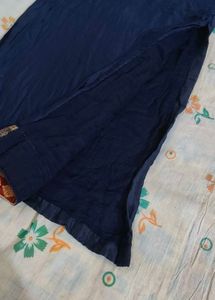 Blue Kurta with Intricate Gold Embellishments