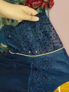 Stunning Navy Blue Embellished Gown