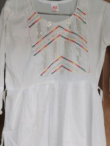 Kurti Frock Style Pure White